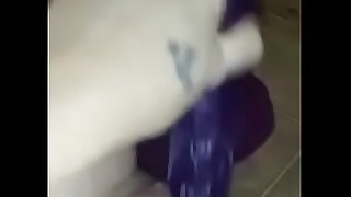 Redhead slut fucking her pussy with Dildo
