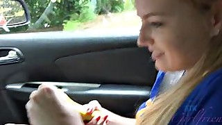 Beautiful blonde teen gets rammed in the wilderness