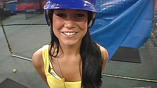 Sporty teenager in close up pounding